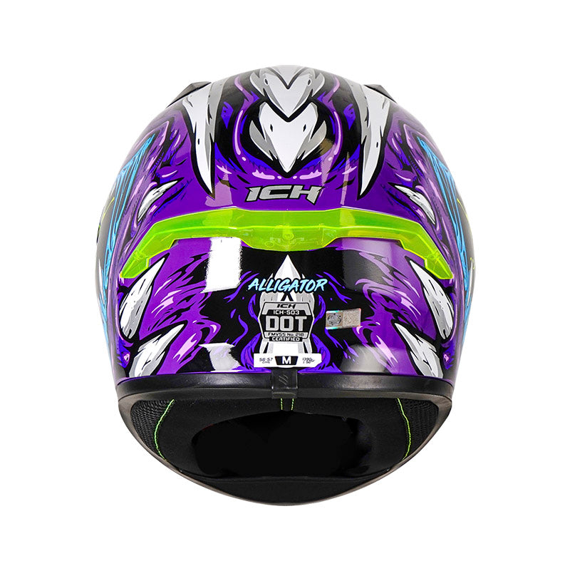 CASCO ICH ICH-503SP ALLIGATOR MORADO AZUL VISOR MORADO