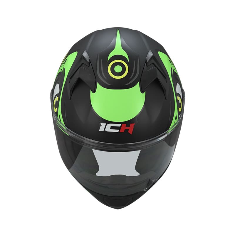 CASCO ICH ICH-503SP RAW MATE NEGRO VERDE NEON