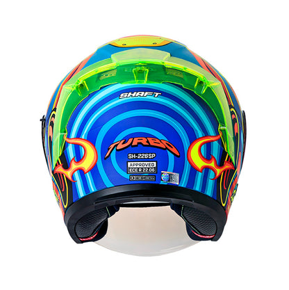 CASCO SHAFT SH-226SP TURBO MATE AZUL NARANJA NEON IRIDIUM