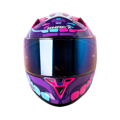 CASCO SHAFT SH-522SP BEARTY MORADO FUCSIA VISOR IRIDIUM