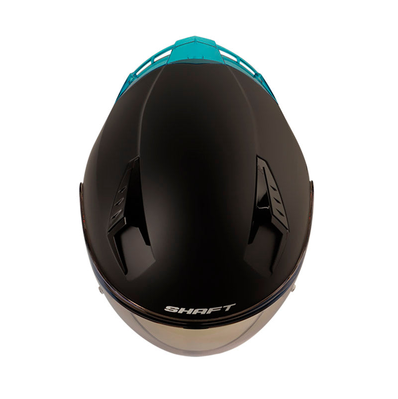 CASCO SHAFT SH-226GT SOLID MATE NEGRO NEGRO7 VISOR DORADO