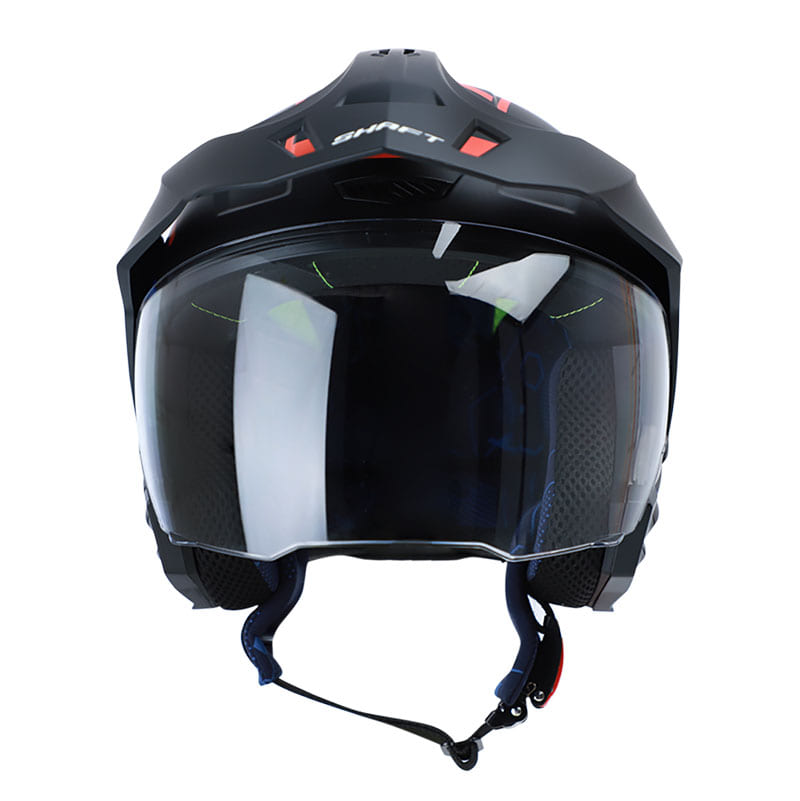 CASCO SHAFT SH-227 CICUTA MATE NEGRO NARANJA NEON