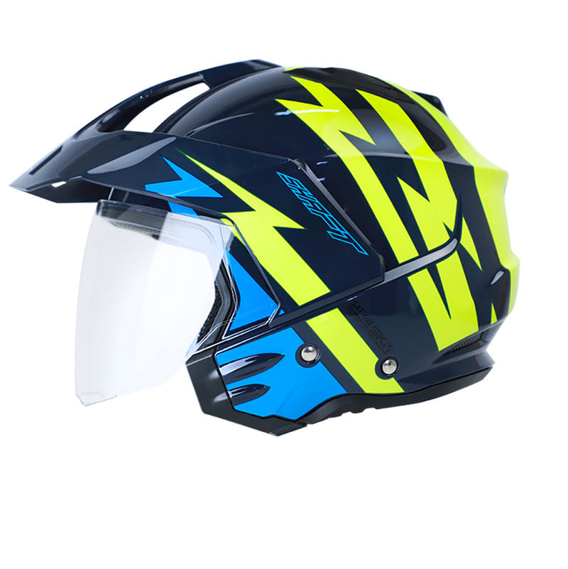 CASCO SHAFT SH-227 VOLT AZUL NAVY AMARILLO NEON