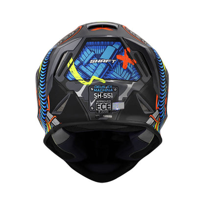 CASCO SHAFT SH-551 DEUS EX MACHINA MATE GRIS AZUL