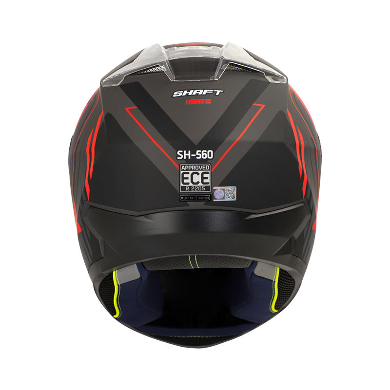 CASCO SHAFT SH-560 DRAME MATE NEGRO ROJO VISOR TRANSPARENTE