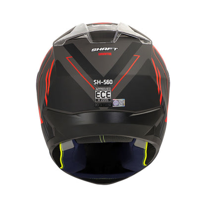 CASCO SHAFT SH-560 DRAME MATE NEGRO ROJO VISOR TRANSPARENTE