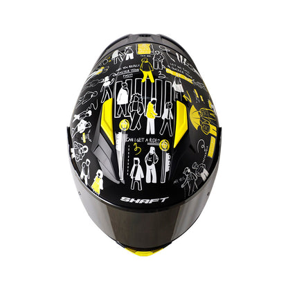 CASCO SHAFT SH-582SP EVO PEOPLE WALKING NEGRO AMARILLO NEON