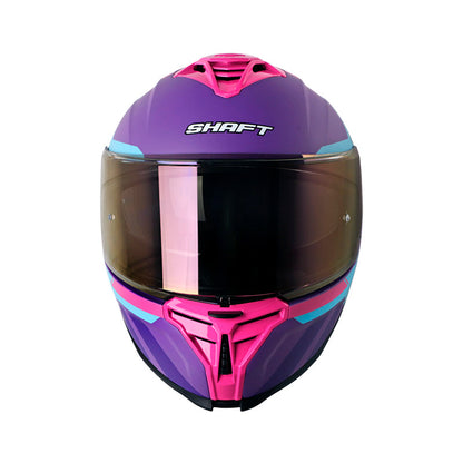CASCO SHAFT SH-598GTR EMAN MATE MORADO AZUL VISOR IRIDIUM