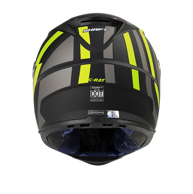 CASCO SHAFT SH-502 C-RAY MATE NEGRO AMARILLO NEON