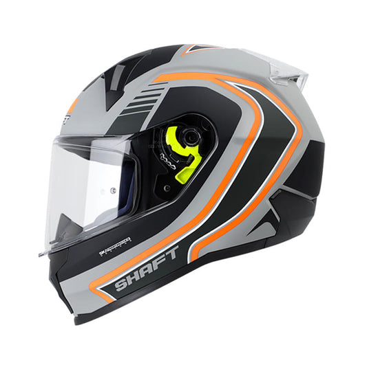 CASCO SHAFT SH-560 LEMANS MATE GRIS NARANJA NEON