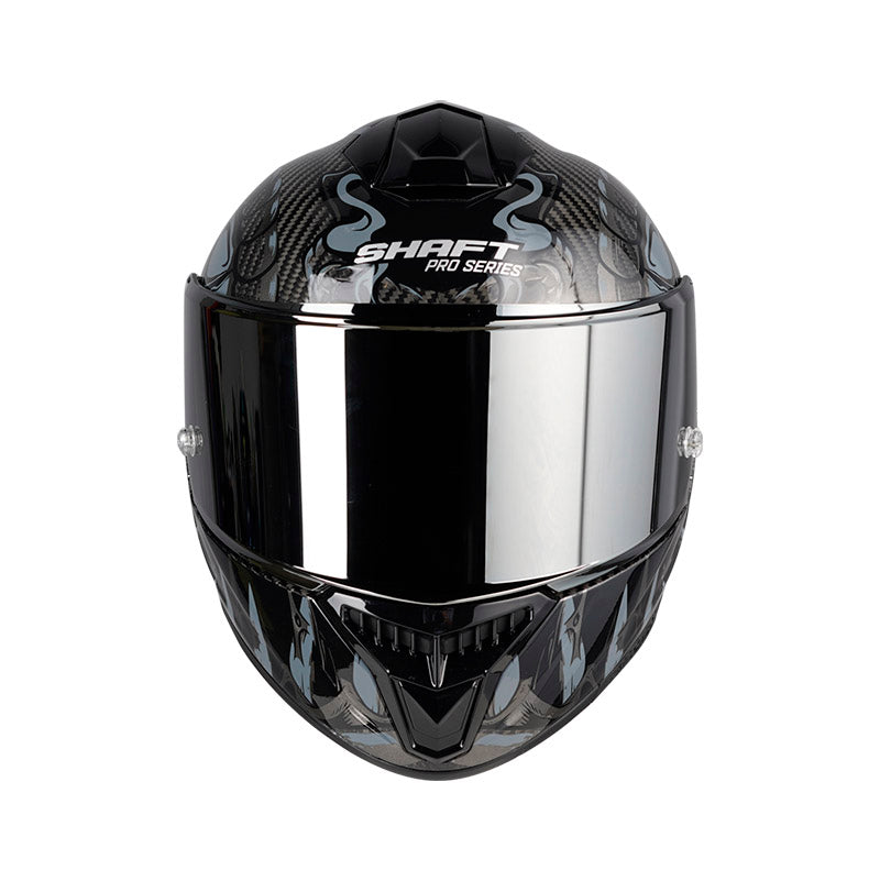CASCO SHAFT SH-620C EVO LIZZARD NEGRO GRIS VISOR PLATA