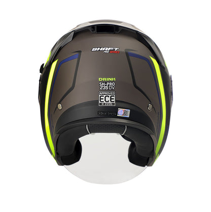 CASCO SHAFT SH-235DV PRO DRINK MATE NEGRO AMARILLO NEON