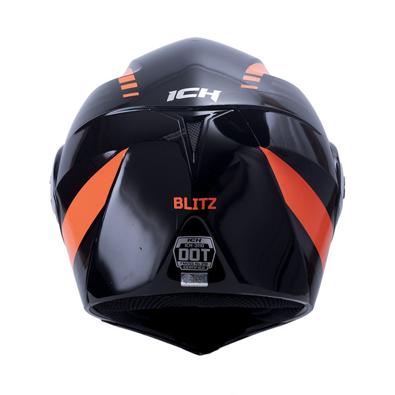 CASCO ICH ICH-3110DV BLITZ NEGRO NARANJA NEON VISOR RD