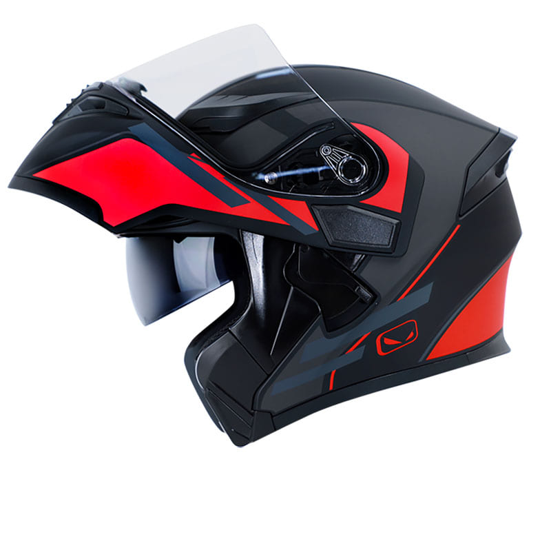 CASCO HRO HRO-3400DV INEFFABLE MATE NEGRO ROJO