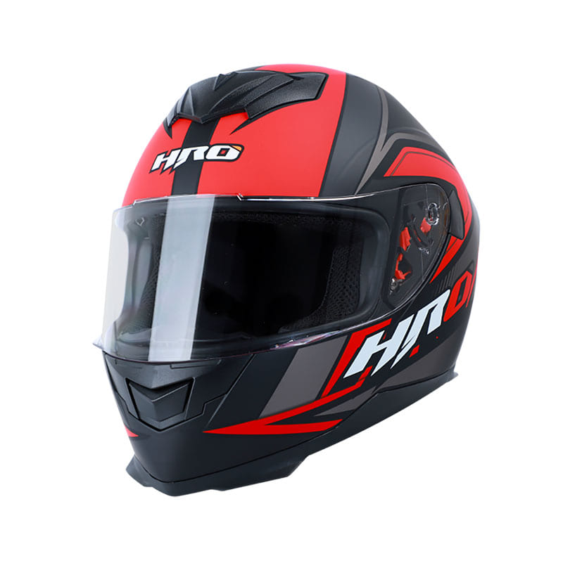 CASCO HRO HRO-511 FUCKUS MATE NEGRO ROJO