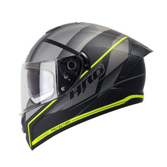 CASCO HRO HRO-518DV ZORA MATE NEGRO AMARILLO NEON