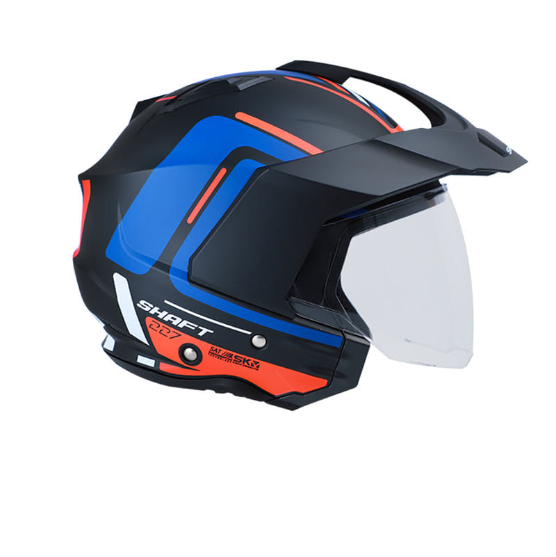 CASCO SHAFT SH-227 CICUTA MATE NEGRO NARANJA NEON