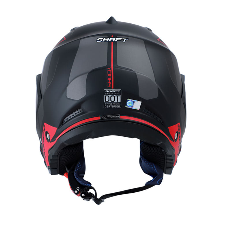 CASCO SHAFT SH-227 SHOCK MATE NEGRO ROJO