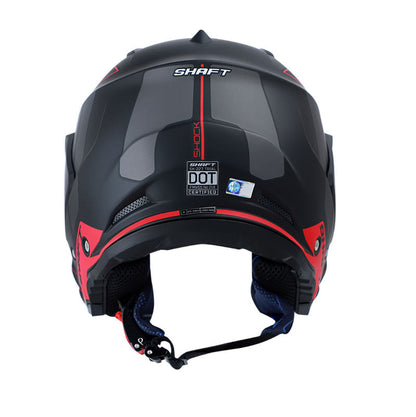 CASCO SHAFT SH-227 SHOCK MATE NEGRO ROJO