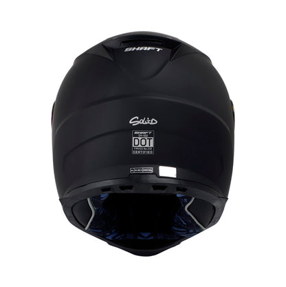 CASCO SHAFT SH-502 SOLID MATE NEGRO PLATA VISOR IRIDIUM AZUL