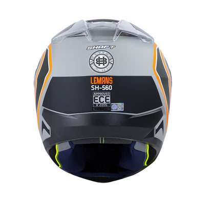 CASCO SHAFT SH-560 LEMANS MATE GRIS NARANJA NEON