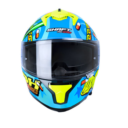 CASCO SHAFT SH-610DV PRO HAPPY MATE AZUL AMARILLO NEON