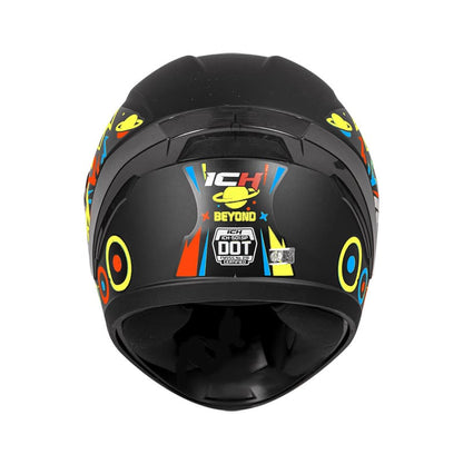 CASCO ICH ICH-501SP BEYOND MATE AMARILLO NEON VISOR HUMO
