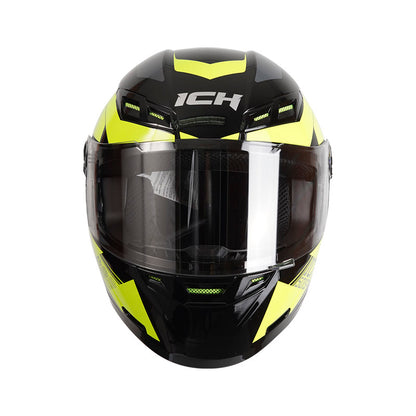 CASCO ICH-501SP CLASSY.K BRILLANTE NEGRO AMARILLO NEON