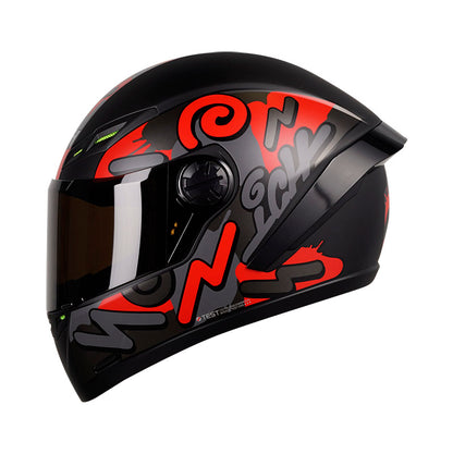 CASCO ICH ICH-501SP PARTY MATE NEGRO ROJO HUMO