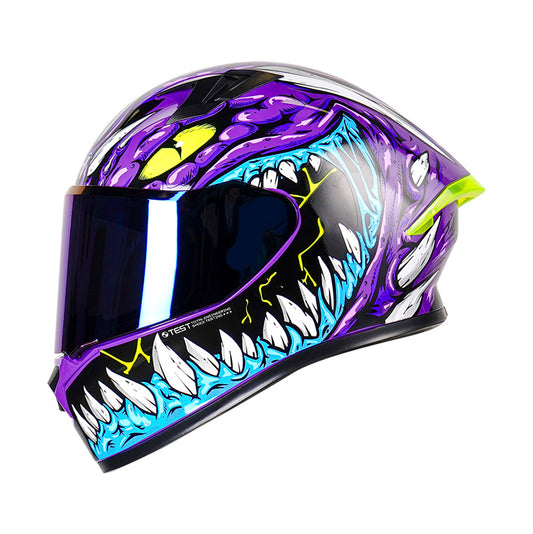 CASCO ICH ICH-503SP ALLIGATOR MORADO AZUL VISOR MORADO
