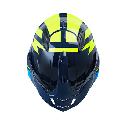 CASCO SHAFT SH-227 VOLT AZUL NAVY AMARILLO NEON