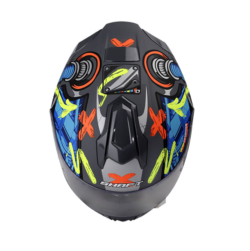 CASCO SHAFT SH-551 DEUS EX MACHINA MATE GRIS AZUL