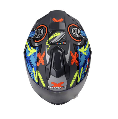 CASCO SHAFT SH-551 DEUS EX MACHINA MATE GRIS AZUL