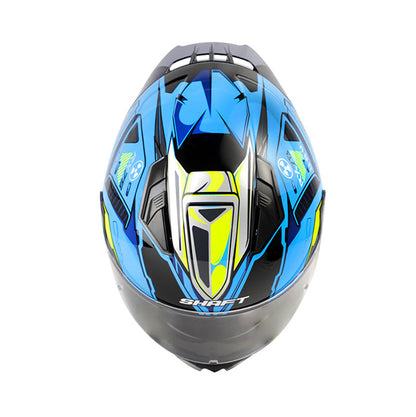 CASCO SHAFT SH-582SP RX78 AZUL AMARILLO NEON