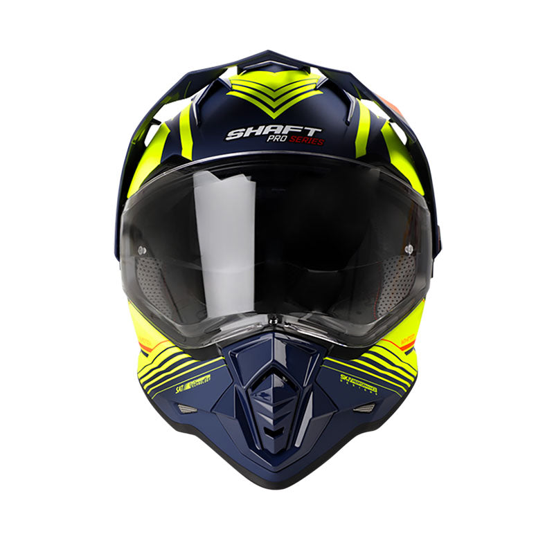 CASCO SHAFT SH-MX370DV PRO THEME AZUL NAVY AMARILLO NEON