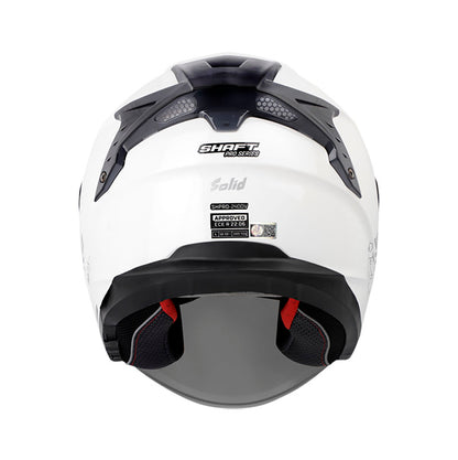 CASCO SHAFT SH-240DV PRO SOLID BLANCO GRIS VISOR PLATA