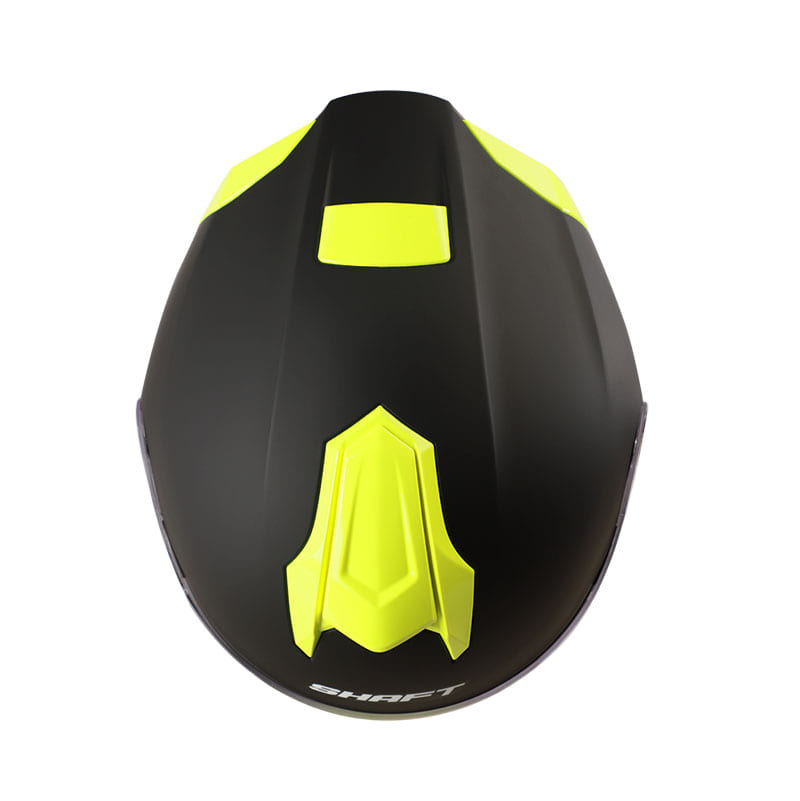 CASCO SHAFT SH-551 SOLID FLOW MATE NEGRO AMARILLO VISOR HUMO