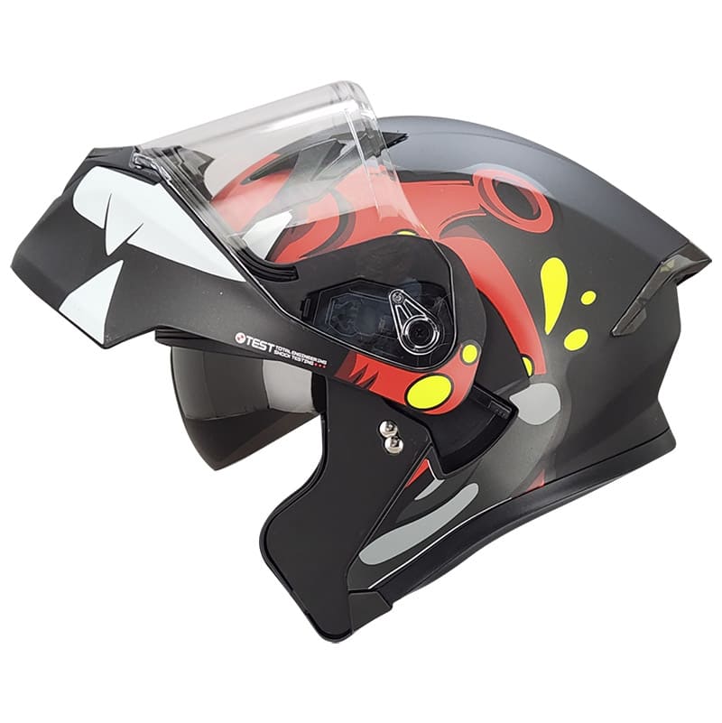 CASCO ICH ICH-3120DV MARTIAN MATE NEGRO ROJO