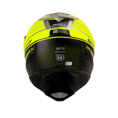 CASCO SHAFT SH-MX380DV DOTS MATE AMARILLO NEON PLATA
