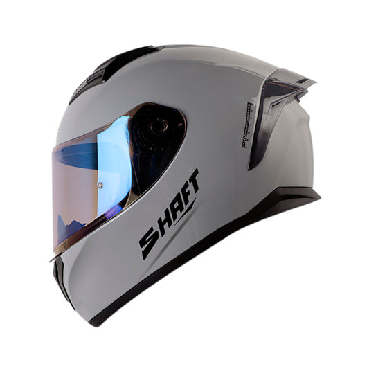 CASCO SHAFT SH-582SP EVO SOLID GRIS NEGRO VISOR IRIDIUM AZUL