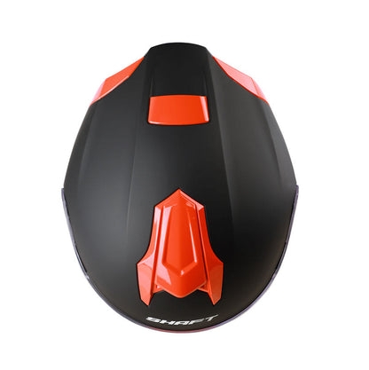 CASCO SHAFT SH-551 SOLID FLOW MATE NEGRO NARANJA VISOR HUMO