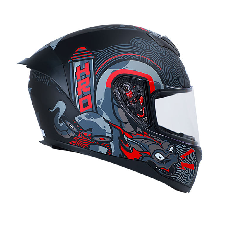 CASCO HRO HRO-511 ORIENTAL MATE NEGRO ROJO