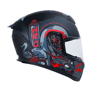 CASCO HRO HRO-511 ORIENTAL MATE NEGRO ROJO