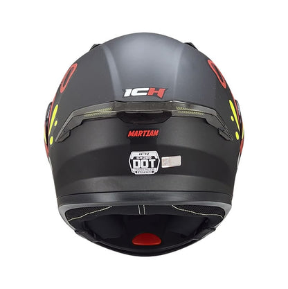 CASCO ICH ICH-3120DV MARTIAN MATE NEGRO ROJO
