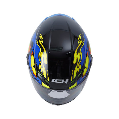 CASCO ICH-501SP GARTO BRILLANTE NEGRO AZUL