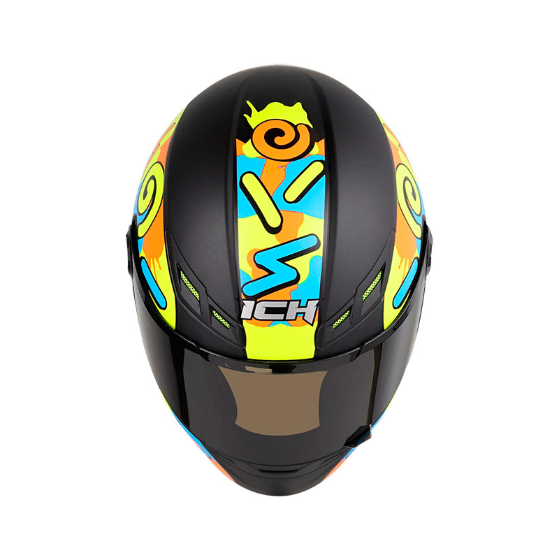 CASCO ICH ICH-501SP PARTY MATE NEGRO AMARILLO HUMO