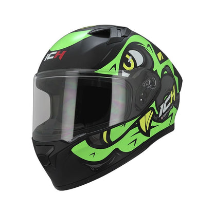 CASCO ICH ICH-503SP RAW MATE NEGRO VERDE NEON