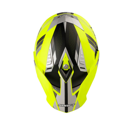 CASCO SHAFT SH-MX380DV DOTS MATE AMARILLO NEON PLATA