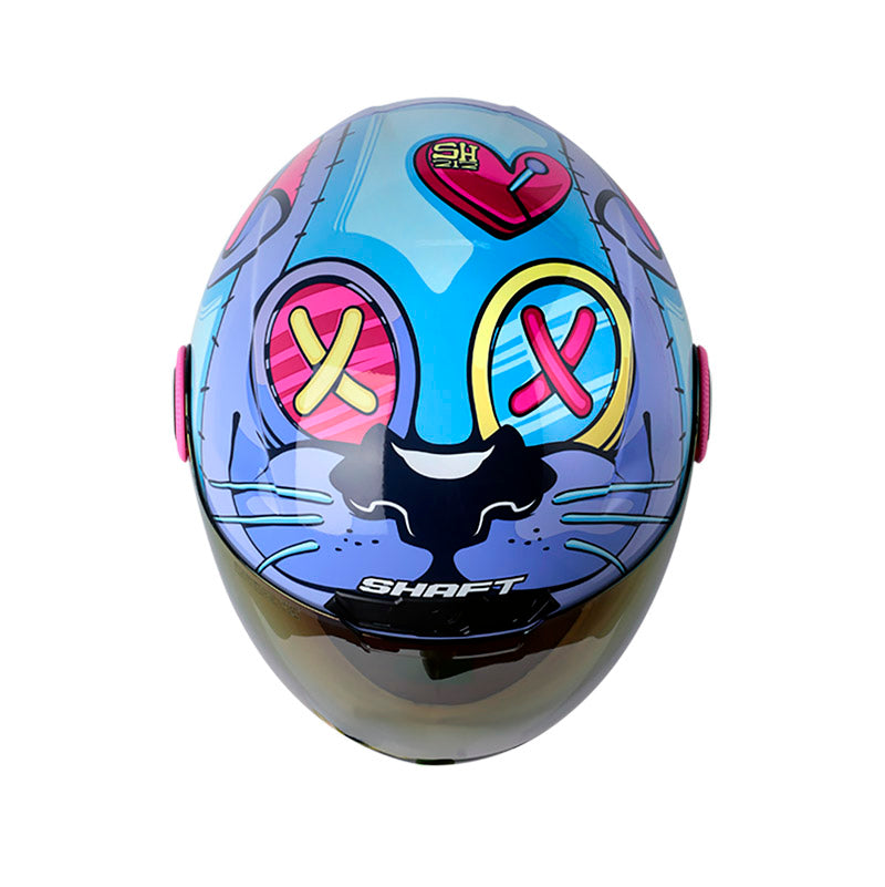 CASCO SHAFT SH-212 TEDYOSO MORADO AZUL VISOR MORADO