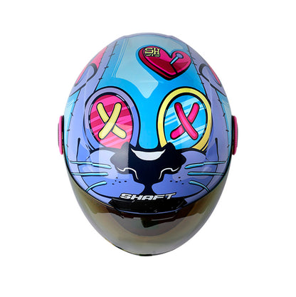 CASCO SHAFT SH-212 TEDYOSO MORADO AZUL VISOR MORADO